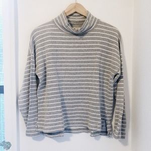 Madewell Striped Mock Neck Sweater